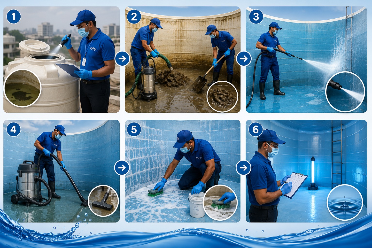 Professional water tank cleaning service