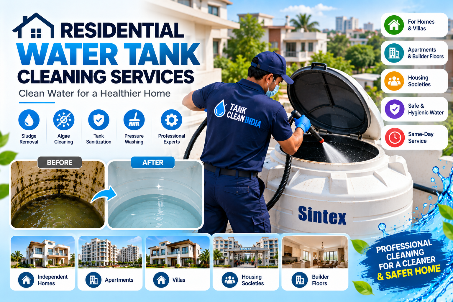 Residential Water Tank Cleaning Near Me