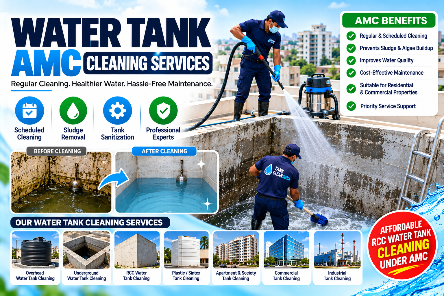Water Tank AMC Cleaning Services