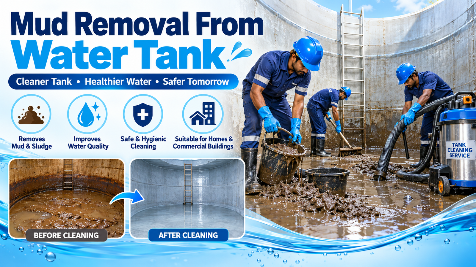 Mud Removal From Water Tank